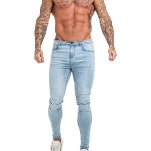 Gingtto ice blue muscle fit jeans size 32